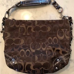 COACH Signature CARLY Bourdeaux Leather Purse